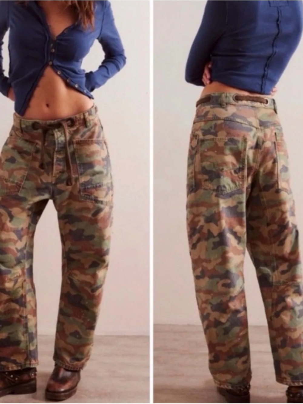 Sold Out! We The Free Moxie Printed Low Slung Jeans - Camo Print